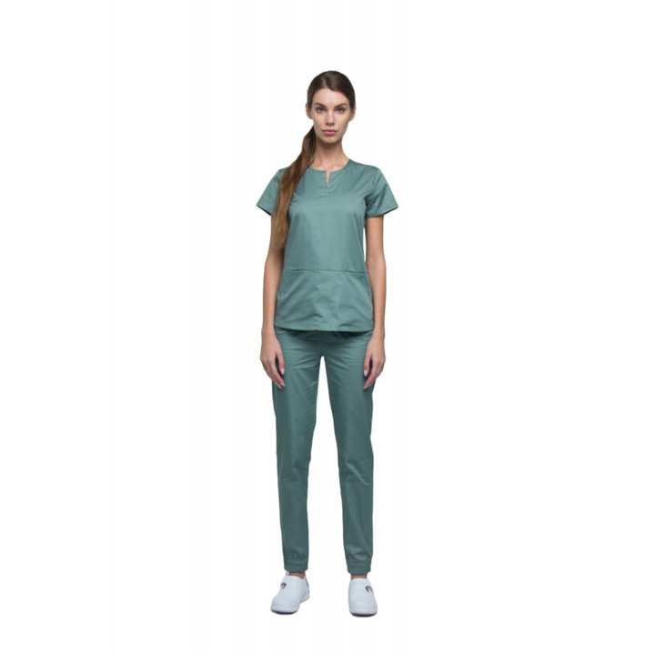 Costum medical Inwhite, set 1 bluza + 1 pantalon, maslin, poliester, XXL