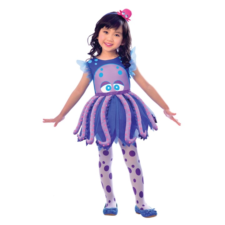 Costum caracatita KidMania® pentru fete, 3-4 ani, 104 cm