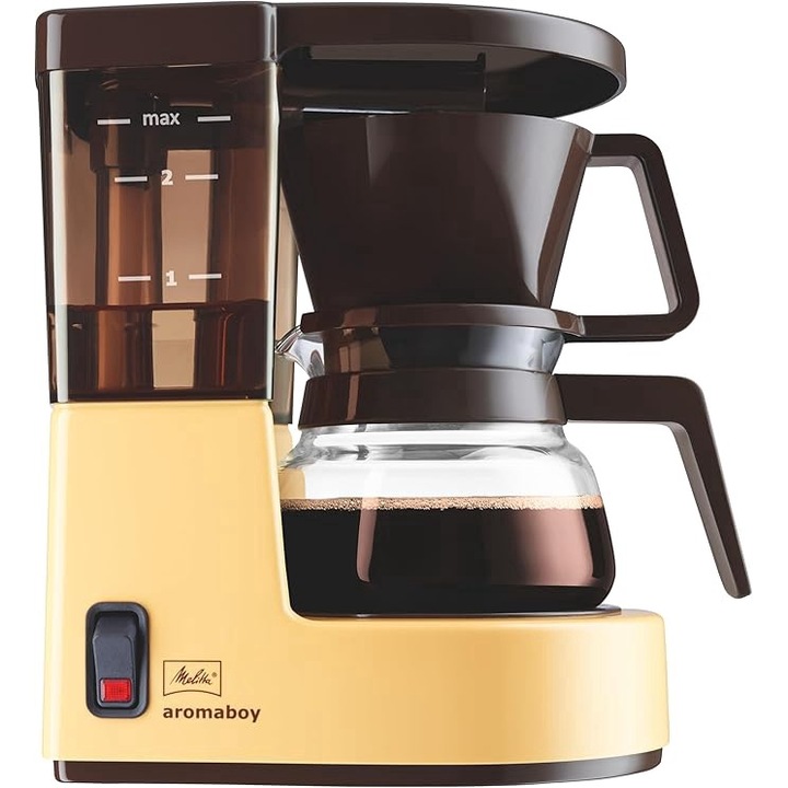Cafetiera cu filtru Melitta 6707231, cu cana de sticla, Aromaboy