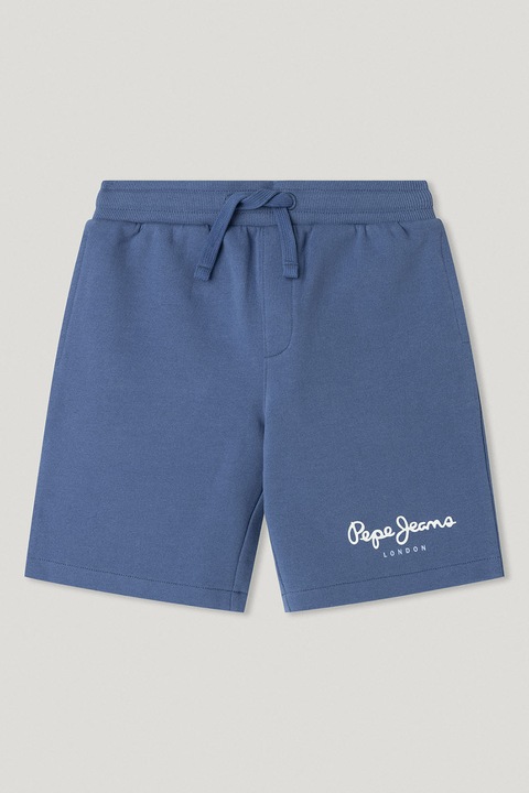Pepe Jeans London, Pantaloni scurti cu snur Art, Albastru prafuit, 176 CM