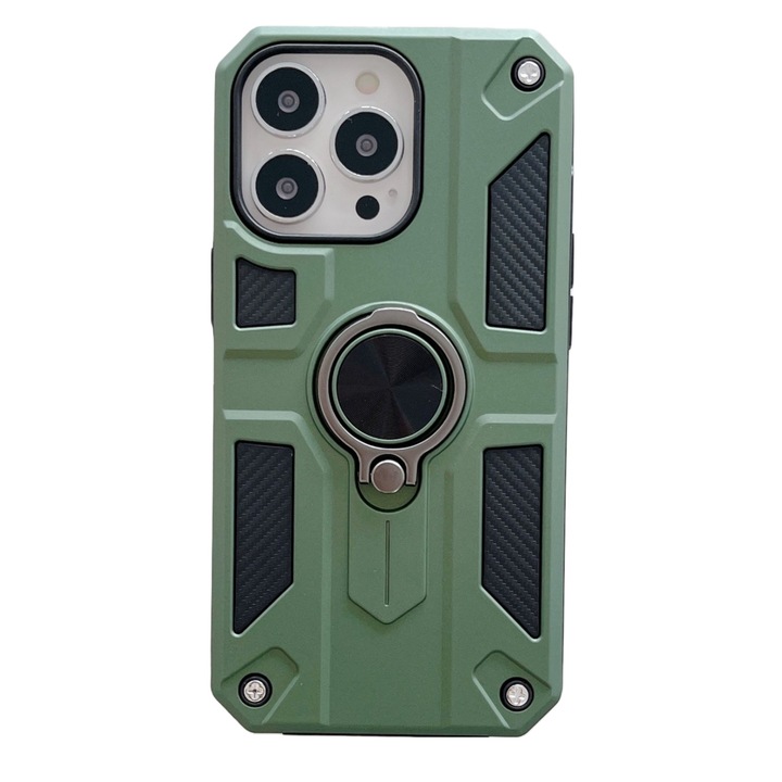 Tok Apple iPhone 13 Pro készülékhez, szilikon, Evolium, sötétzöld