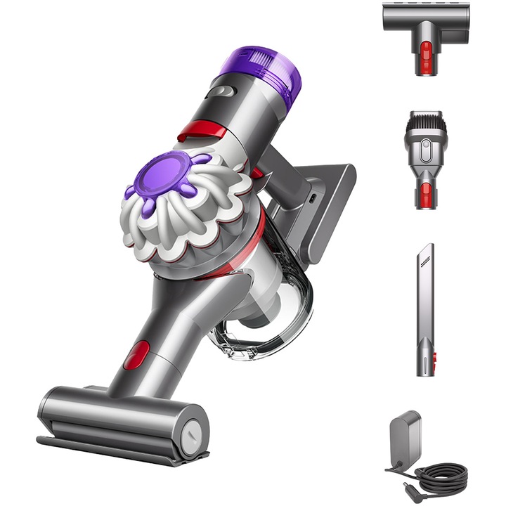 Ръчна прахосмукачка Dyson V8 Car & Boat, 115 AW, 425 W, 0.54 л, 1.9 кг, Сребрист