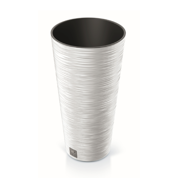 Ghiveci flori Furu, plastic, Ø 25cm, alb