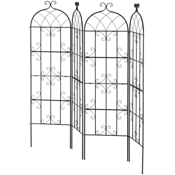 Set 4 Suporturi pentru plante agatatoare, 51 x 180 cm, Otel