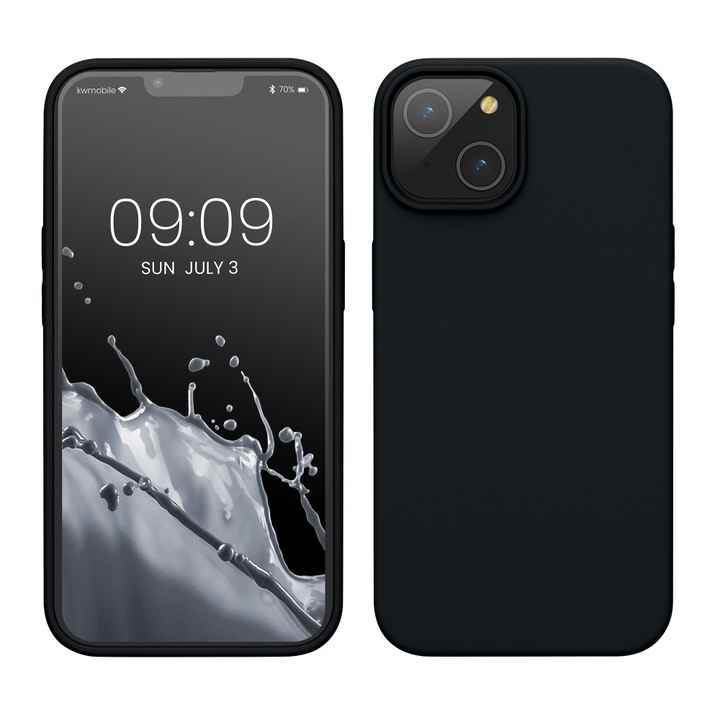 Tok Apple Iphone 14 Plus készülékhez, szilikon, Evolium, fekete