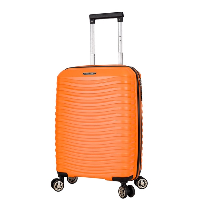 Куфар Snowball SW43803, а ръчен багаж, полипропилен, TSA код, с 4 колела, оранжев
