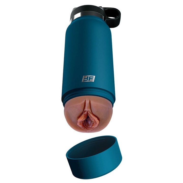 Masturbator discret in forma de termos, Pdx Plus Flask Vagin Discret Stroker Brown Model 1