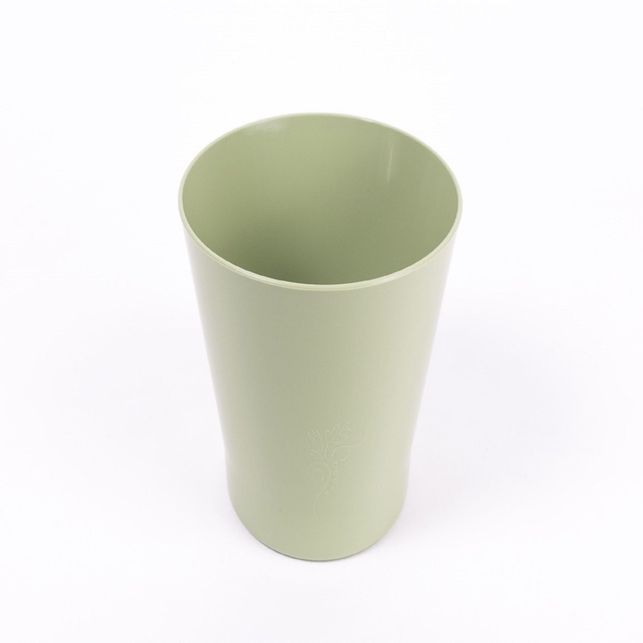 Ghiveci flori Zinnia, plastic, Ø 11.5 cm, verde