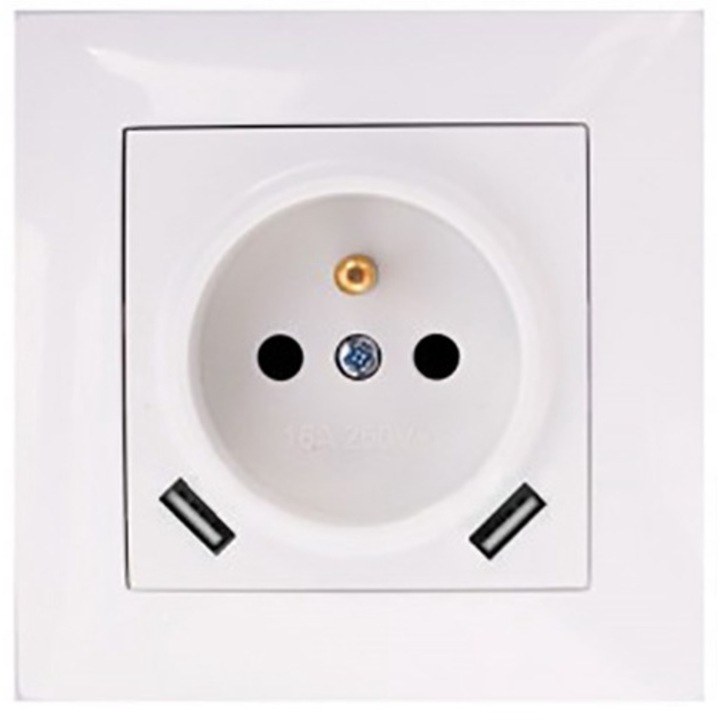 Единичен контакт + 2x USB LC-13A WESA