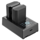 Set baterii și încărcător SmallRig NP-FZ100, 2x, 2040mAh, USB-A, USB-C, pentru aparate foto Mirrorless