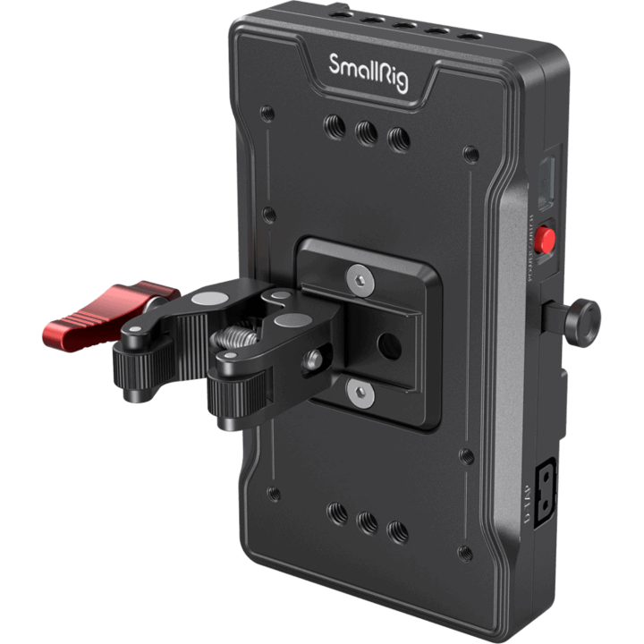 Placă adaptor baterie V-Mount SmallRig 3202 cu clemă crab, 8V/12V/14, 8V/USB, 15-30mm