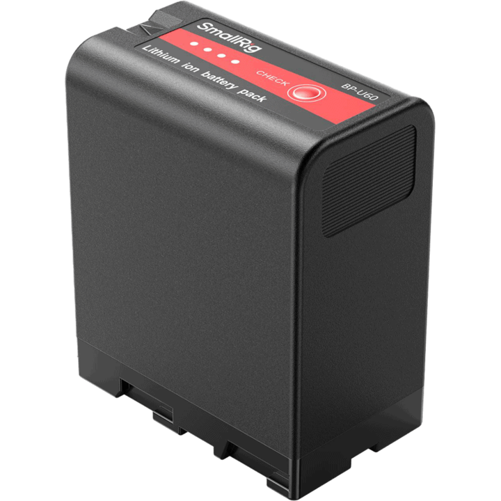 Acumulator SmallRig BP-U60 pentru camere video, 14.54V/6800mAh, indicator nivel baterie, culoare neagră