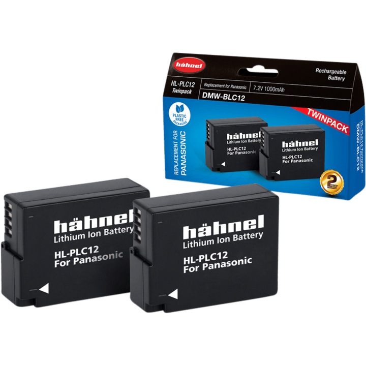 Акумулатор Hahnel за Panasonic DMW-BLC12, двоен пакет, 1000mAh, 7.2V, 7.2Wh