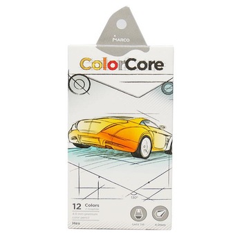 Set Colorat Baieti 12 Creioane Colorate Color Core Marco Set Colorat Baieti 12 Creioane Colorate Color Core Marco
