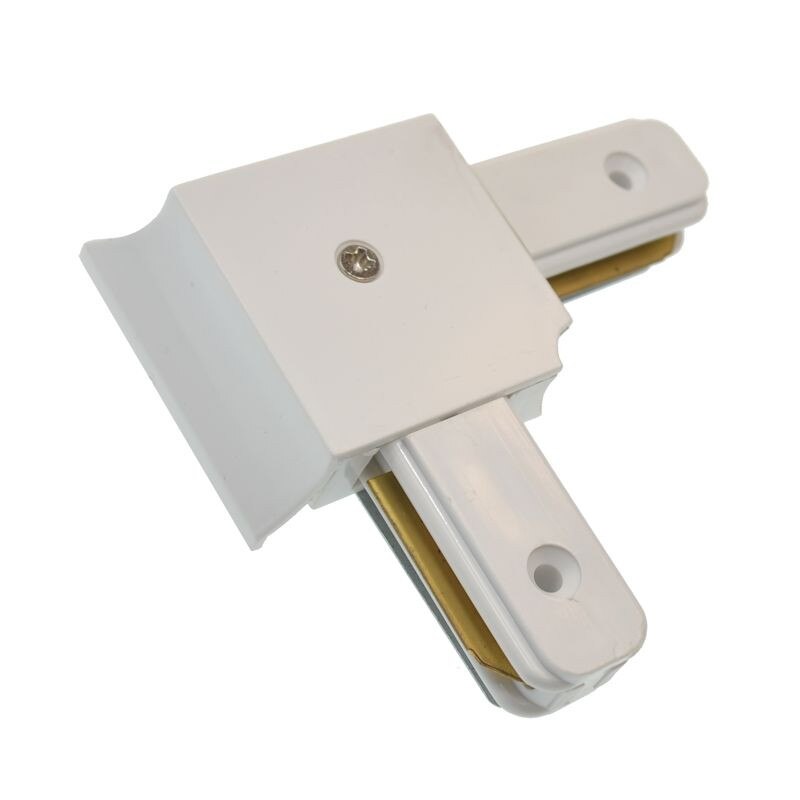 Conector legatura colt 90 grade sina proiector culoare alba