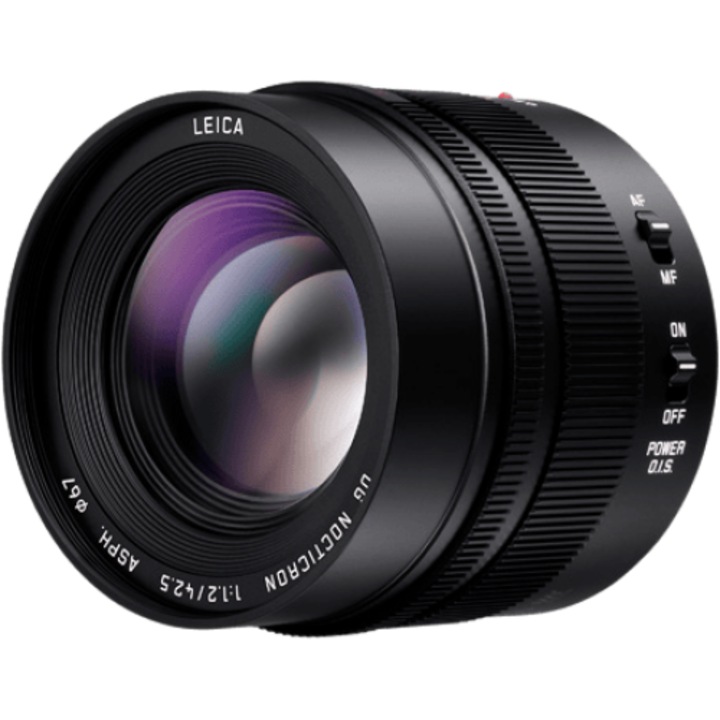 Obiectiv Panasonic LEICA DG Nocticron 42, 5mm f/1, 2, metalic, autofocus, pentru aparate foto Mirrorless