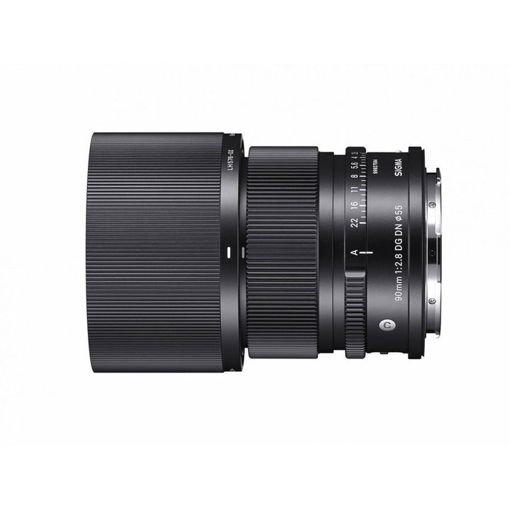 Obiectiv Sigma 90mm F2.8 DG DN, teleobiectiv compact, metalic, pentru camere mirrorless Sony E, 64x59.7mm