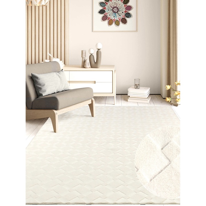 Modern szőnyeg Rio 3D Join (Cream) 120x170cm Krém
