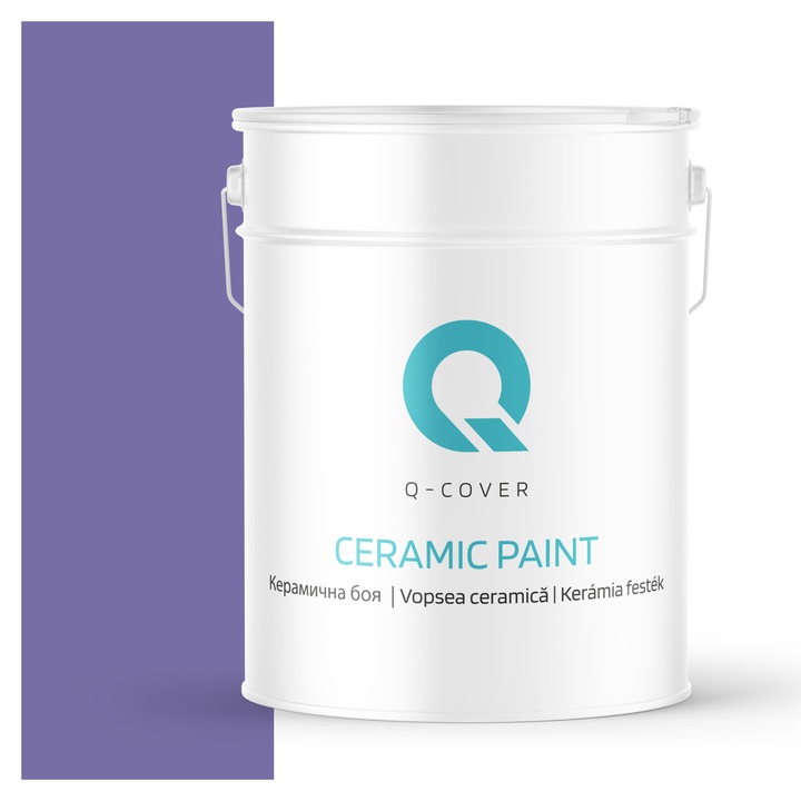 Vopsea ceramica, Q-Cover, Pruna H2618, pentru interior, pe baza de apa, galeti de fier, usor de aplicat, rezistent la frecare, elimina reflexiile luminii, sigura pentru persoanele alergice, fara miros, tixotropa, Mat, 10L