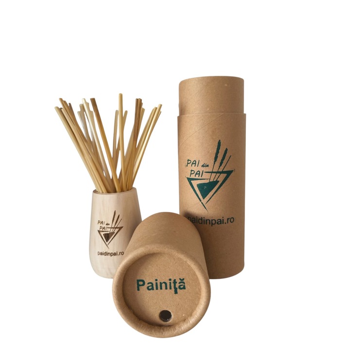 Дозатор за солници за пшенични сламки 19 см, за многократно пълнене, съдържа 150 сламки