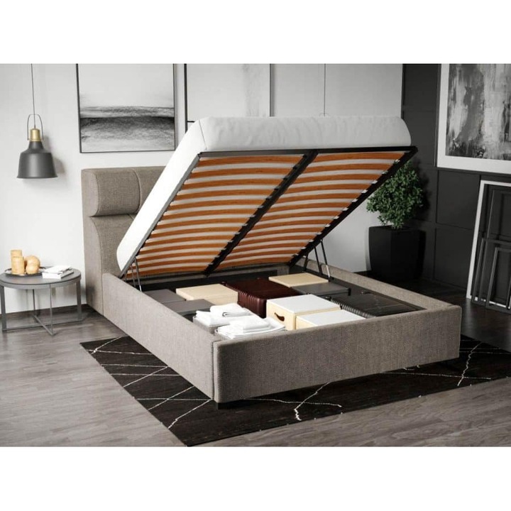 Pat Tapitat, pentru Saltea de 190, Galileo rabatabil 140x190 - Bej/Eden 4