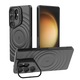 Husa de Protectie VeReTech, Premium, pentru S25 Ultra din Silicon, cu Inel Ajustabil in Dreptul Camerei, Compatibila cu Incarcarea Wireless, Gri Inchis