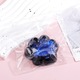 Jucarie antistres squishy, cu revenire lenta, model labuta de pisica cu sclipici, Squishi Pinch Family, albastru-negru