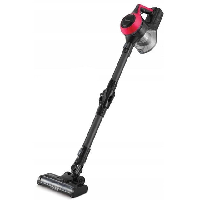 Aspirator vertical ZSVC511DF, 0.8 L, 145 W, Perie electrica cu iluminare LED, Negru/Rosu