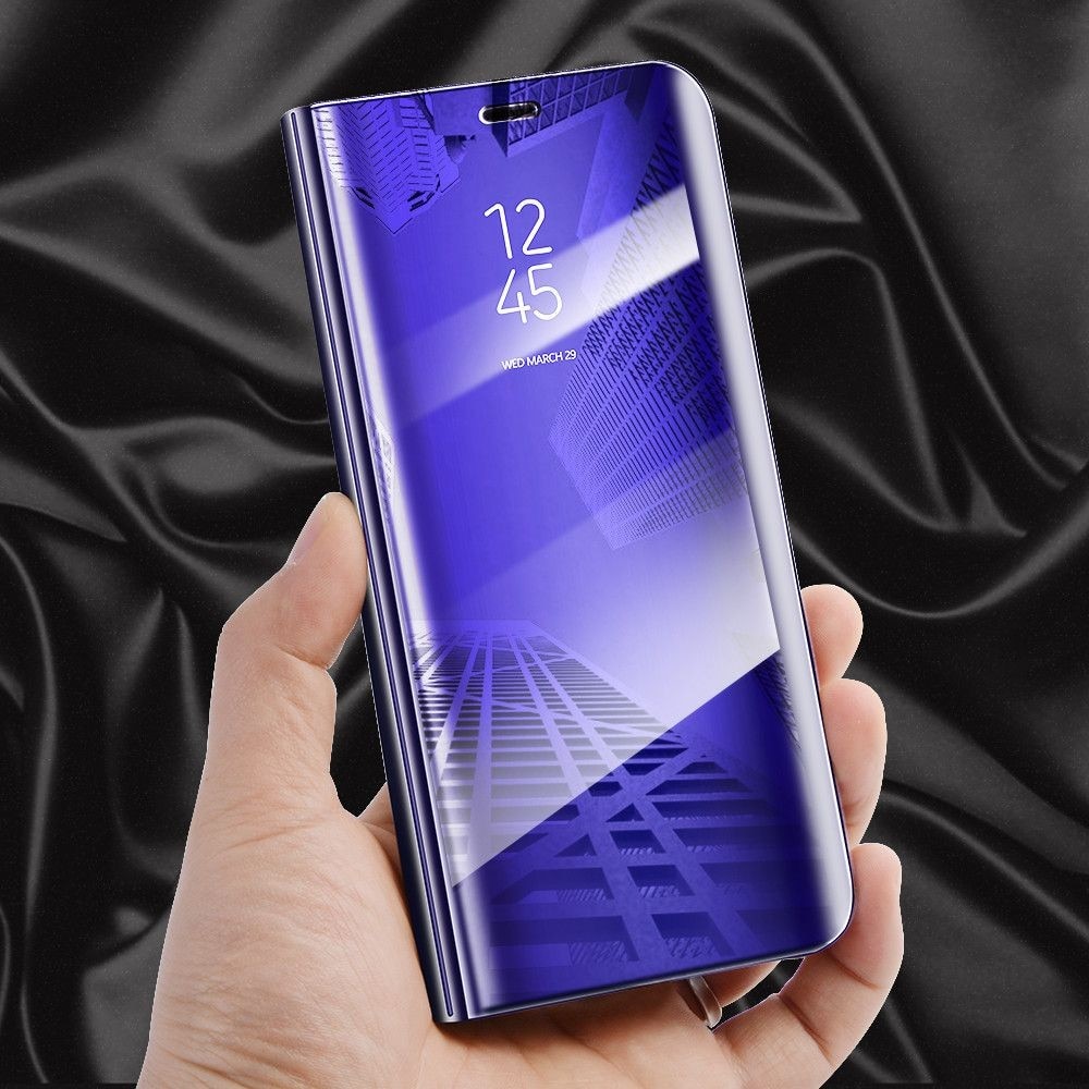Husa Tip Carte, Compatibila cu Huawei Mate 10 Lite, Flip Cover Oglinda, Violet