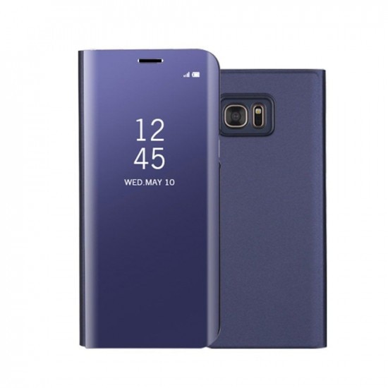 Husa Tip Carte, Compatibila cu Huawei Mate 10 Lite, Flip Cover Oglinda, Violet