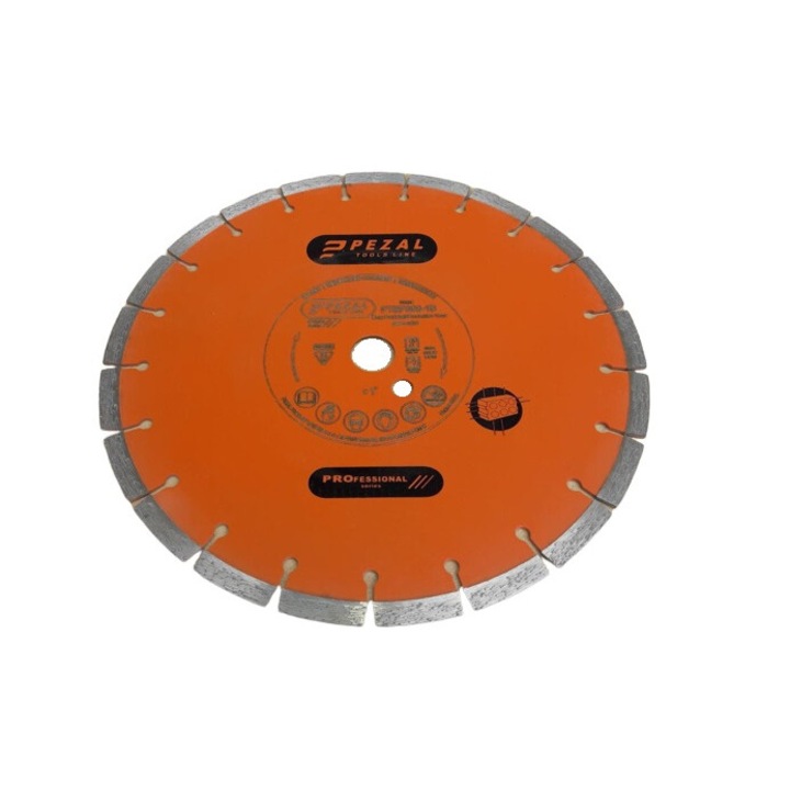 Disc diamantat Pezal, segmentat 300/25.4mm pentru beton