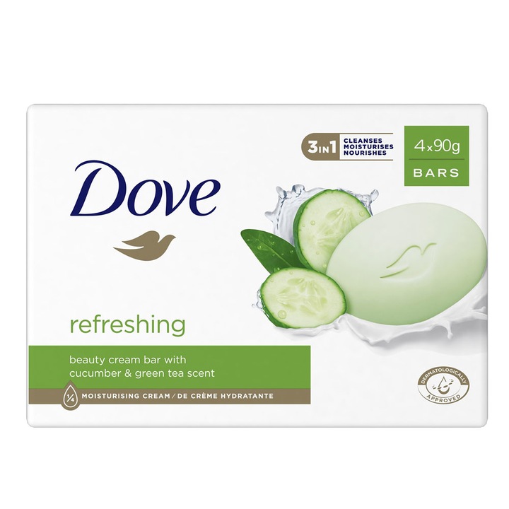 Опаковка от 2 X крем сапун Dove Go Fresh Touch 4x90g