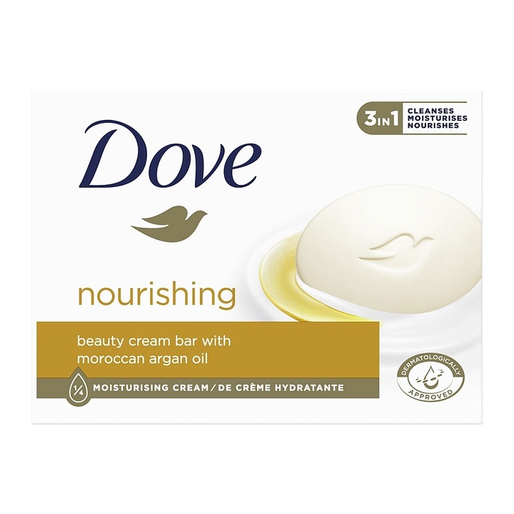 Опаковка от 4 X Подхранващ сапун Dove 90гр