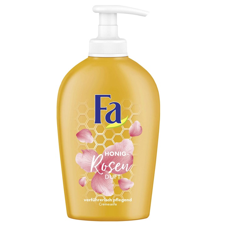 Опаковка от 2 броя течен сапун Fa Honey Rose 250 мл