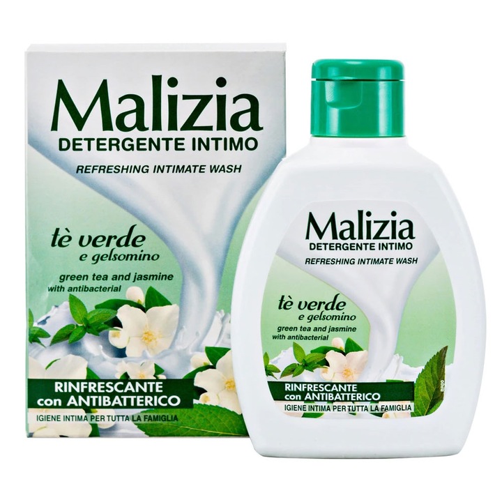 Опаковка от 3 X интимен течен сапун Malizia Green Tea 200 мл