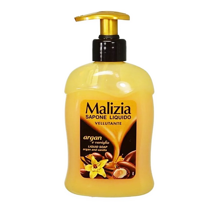 Опаковка от 3 X течен сапун Malizia Argan & Vanilla 300 мл