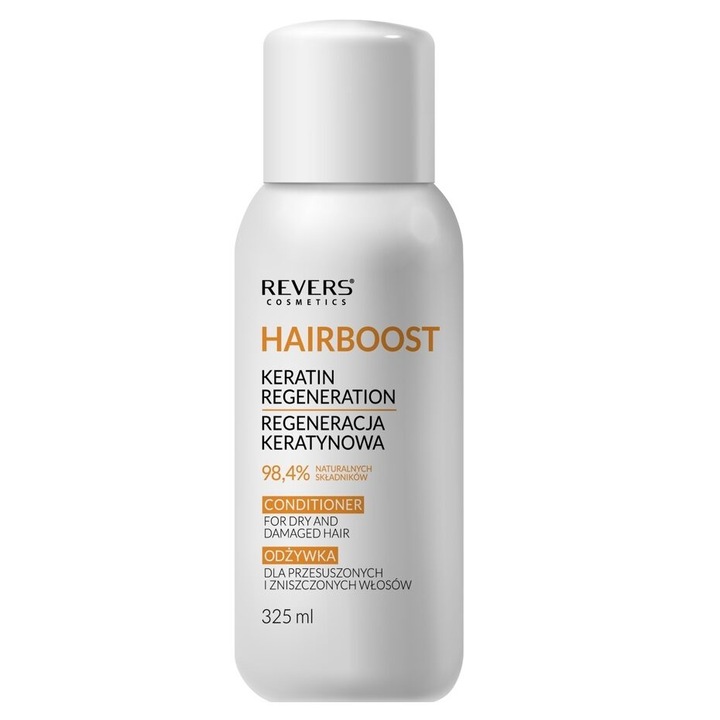 Hairboost Keratin Regeneration hajkondicionáló száraz és sérült hajra, Revers, 325 ml