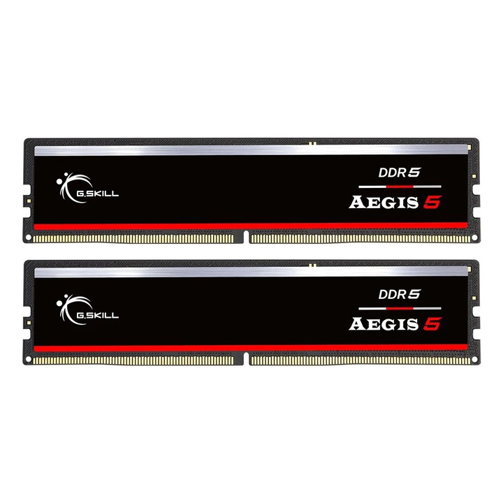 Kit dual memorie RAM G.Skill Aegis 5, Capacitate DDR5 32GB (2x 16 GB), Frecventa 6000 MHz, CL 36, Negru