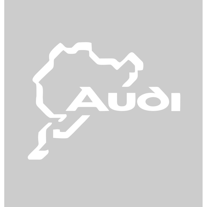 Sticker Auto ''Audi pista'', 26, 1 cm, Alb