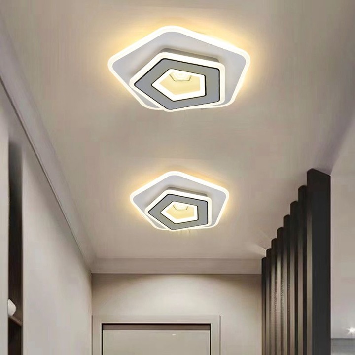 Lustra JIJU® Alba cu LED 100W cu Telecomanda wifi 32cm 2.4G lumina/rece/calda/neutra intensitate reglabila
