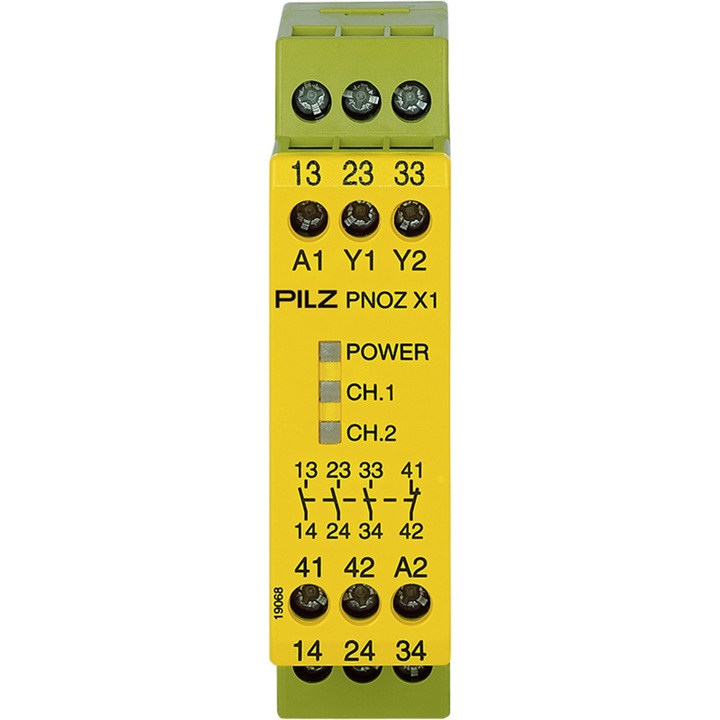 Vészleállítás felügyeleti modul PILZ, PNOZ X1 24VAC/DC, 3n/o, 1n/c