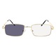 Ochelari de citit fotochromatici ST342B, cu rame din otel inoxidabil aurii, +2.00 dioptrii, set cu etui si servetela, stylion