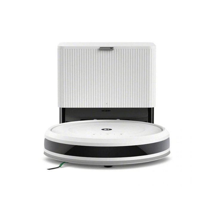 Robot de curatat iRobot Roomba Combo Essential 2, alb, 3 roti, 0.4 l capacitate colectare praf, set cu statie de docare AutoEmpty