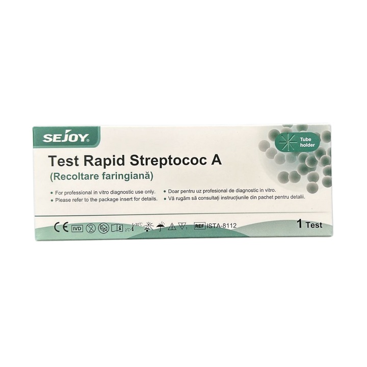 Test Rapid Strep A, Uz Profesional, Set 10 buc, SEJOY