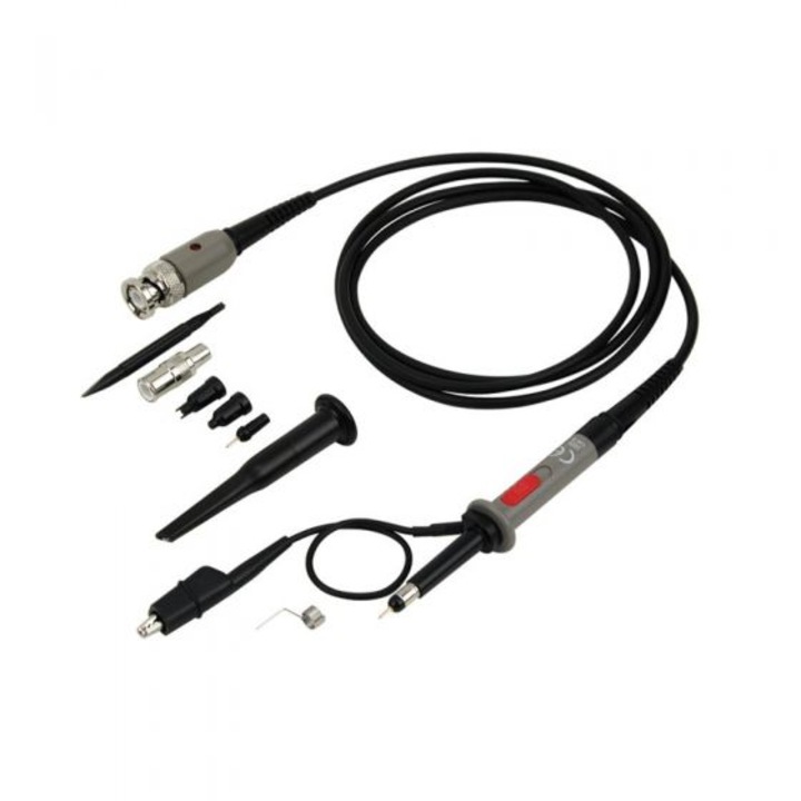 Sonda pentru osciloscop, pasiva, pentru Masuratori de Precizie,15MHz,350MHz, 10:1, 1,2m, Gri