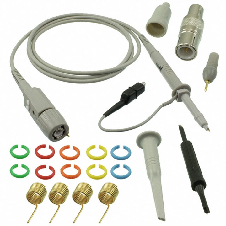 Sonda pentru osciloscop, pasiva, pentru Teste de Laborator,500MHz, 10:1, 1,2m, Gri