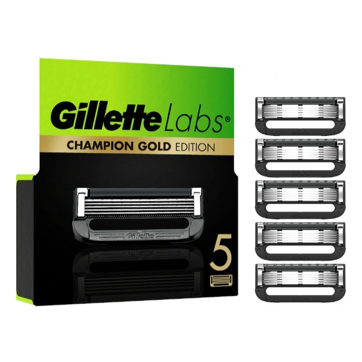 Gillette Labs borotvapengék - Champion Gold Edition, 5 db minden Gillette Labs borotvához