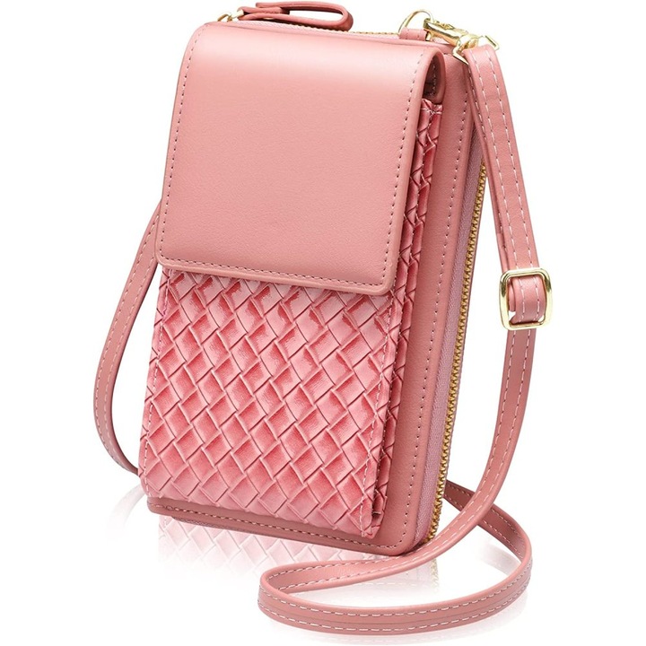 Mobiltelefon táska, nagy kapacitású, válltáska nőknek, többszínű, 7,5 hüvelyk