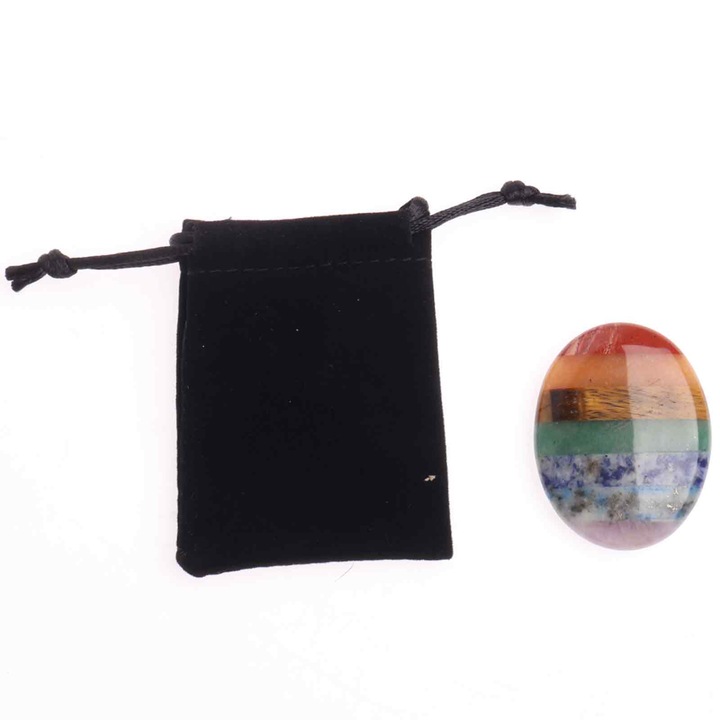 Piatra pentru anxietate, Enforose, Cristal, 3.5 x 4.5 cm, Multicolor