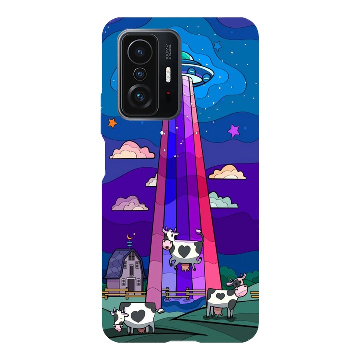 Калъф за телефон, съвместим с Xiaomi 14 Ultra, Viceversa, модел Alien Cow, силикон, TPU